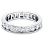 Channel Set Full Eternity Diamond Ring 1.50ct in Platinum 3.5mm - All Diamond
