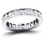 Channel Set Full Eternity Diamond Ring 2.00ct 18k White Gold 4.0mm - All Diamond