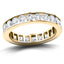 Channel Set Full Eternity Diamond Ring 2.00ct 18k Yellow Gold 4.0mm - All Diamond