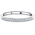 Channel Set Half Eternity Ring 0.20ct G/SI Diamonds in Platinum - All Diamond