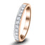 Channel Set Half Eternity Ring 0.25ct G/SI Diamonds in 18k Rose Gold - All Diamond