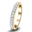 Channel Set Half Eternity Ring 0.25ct G/SI Diamonds in 18k Yellow Gold