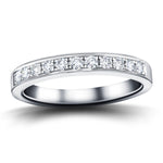 Channel Set Half Eternity Ring 0.25ct G/SI Diamonds in Platinum - All Diamond