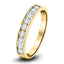 Channel Set Half Eternity Ring 0.25ct G/SI in 9k Yellow Gold 2.7mm