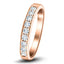 Channel Set Half Eternity Ring 0.50ct G/SI Diamonds in 18k Rose Gold