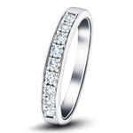 Channel Set Half Eternity Ring 0.50ct G/SI Diamonds in 18k White Gold - All Diamond