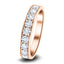 Channel Set Half Eternity Ring 0.75ct G/SI Diamonds in 18k Rose Gold