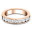 Channel Set Half Eternity Ring 0.80ct G/SI in 18k Rose Gold 4.0mm - All Diamond