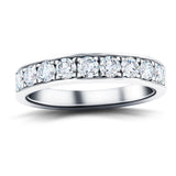 Channel Set Half Eternity Ring 1.00ct G/SI Diamonds in 18k White Gold - All Diamond