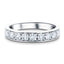 Channel Set Half Eternity Ring 1.00ct G/SI Diamonds in Platinum - All Diamond