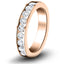 Channel Set Half Eternity Ring 1.00ct G/SI in 18k Rose Gold 4.5mm