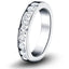 Channel Set Half Eternity Ring 1.00ct G/SI in 18k White Gold 4.5mm - All Diamond