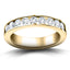 Channel Set Half Eternity Ring 1.00ct G/SI in 18k Yellow Gold 4.5mm - All Diamond