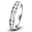Channel Set Half Eternity Ring 1.50ct G/SI in 18k White Gold 4.5mm