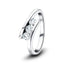 Channel Set Trilogy Crossover Ring 0.33ct G/SI Quality 18k White Gold