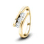 Channel Set Trilogy Crossover Ring 0.33ct G/SI Quality 18k Yellow Gold