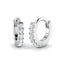 Children Diamond Huggie Hoop Earrings 0.06ct G/SI Quality in 18k White Gold