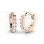 Children Diamond Huggie Hoop Earrings 0.06ct G/SI Quality in 9k Rose Gold - All Diamond