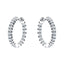 Classic Diamond Hoop Earrings 1.00ct G/SI Quality 18k White Gold - All Diamond