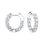 Classic Diamond Hoop Earrings 3.00ct G/SI Quality 18k White Gold
