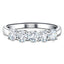 Classic Five Stone Ring with 1.00ct G/SI Quality 18k White Gold - All Diamond