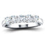 Classic Five Stone Ring with 1.50ct G/SI Quality 18k White Gold - All Diamond