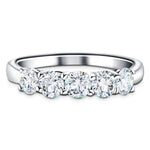 Classic Five Stone Ring with 2.00ct G/SI Quality 18k White Gold - All Diamond