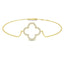Clover Diamond Bracelet 0.15ct G/SI Quality in 18k Yellow Gold