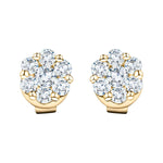 Cluster Diamond Earrings 2.00ct G/SI Quality In 18k Yellow Gold - All Diamond