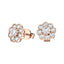 Cluster Earrings 1.10ct G/SI Quality Diamond in 18k Rose Gold