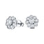 Cluster Earrings 1.10ct G/SI Quality Diamond in 18k White Gold