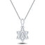 Daisy Diamond Cluster Pendant Necklace 0.25ct G/SI 18k White Gold - All Diamond