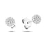 Diamond 0.13ct G/SI Pave Ball Stud Earrings in 9k White Gold 6mm
