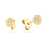 Diamond 0.13ct G/SI Pave Ball Stud Earrings in 9k Yellow Gold 6mm