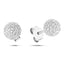 Diamond 0.23ct G/SI Pave Ball Stud Earrings in 9k White Gold 8mm