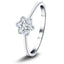 Diamond 0.50ct G/SI Quality Platinum Cluster Ring
