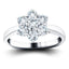 Diamond 0.75ct G/SI Quality 18k White Gold Cluster Ring - All Diamond