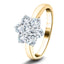 Diamond 0.75ct G/SI Quality 18k Yellow Gold Cluster Ring