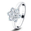 Diamond 1.00ct G/SI Quality 18k White Gold Cluster Ring
