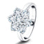Diamond 1.60ct G/SI Quality 18k White Gold Cluster Ring