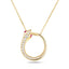 Diamond and Ruby Snake Pendant Necklace 0.30ct in 9k Yellow Gold - All Diamond