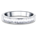 Diamond Baguette Channel Half Eternity Ring 0.25ct 18k White Gold - All Diamond