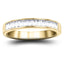 Diamond Baguette Channel Half Eternity Ring 0.25ct 18k Yellow Gold - All Diamond