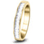 Diamond Baguette Channel Half Eternity Ring 0.50ct 18k Yellow Gold - All Diamond