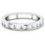 Diamond Baguette Half Eternity Ring 0.50ct G/SI 18k White Gold 2.7mm - All Diamond