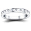 Diamond Baguette Half Eternity Ring 0.50ct G/SI 18k White Gold 2.7mm - All Diamond