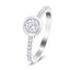 Diamond Bezel Side Stone Engagement Ring 0.67ct G/SI In Platinum - All Diamond