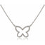 Diamond Butterfly Necklace Pendant 0.15ct G/SI Quality 18k White Gold