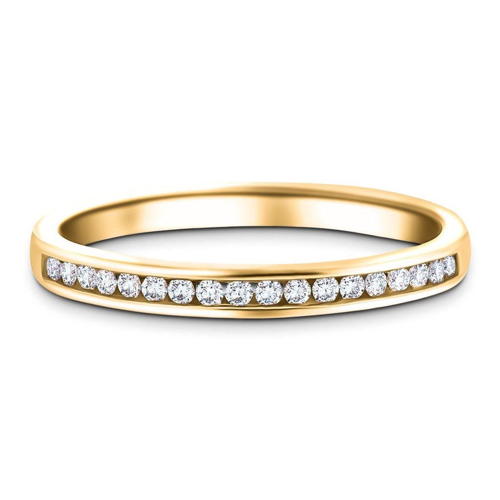 Diamond Channel Half Eternity Ring 0.15ct G/SI 18k Yellow Gold 2.3mm - All Diamond