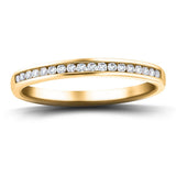 Diamond Channel Half Eternity Ring 0.15ct G/SI 18k Yellow Gold 2.3mm - All Diamond